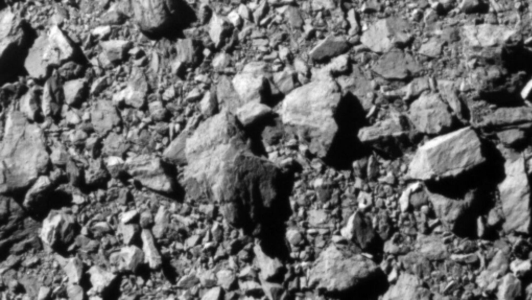 Variable trajectory: This image shows the last complete image taken of the asteroid's surface just before the impact.  Photo: HANDOUT