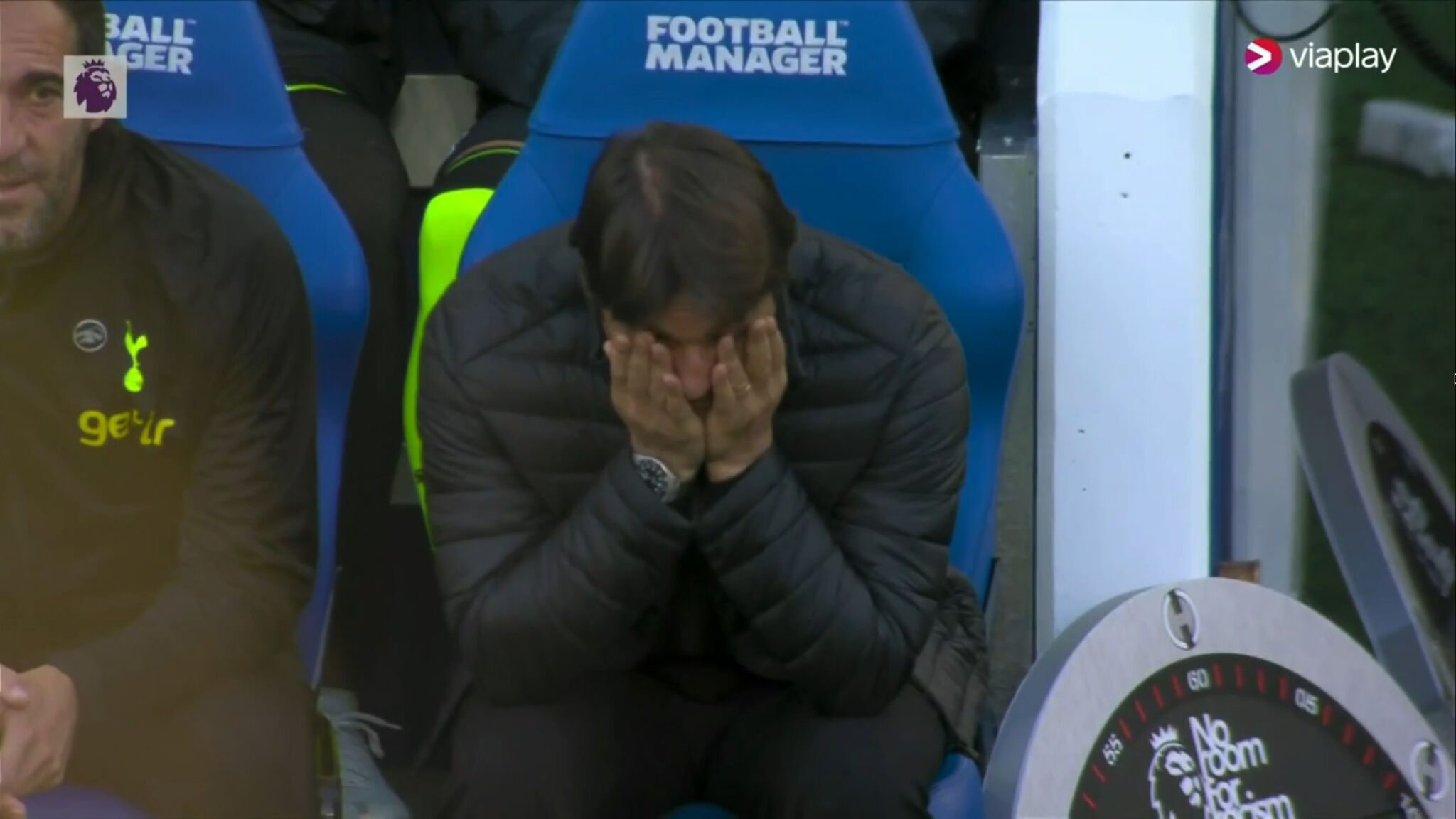 Conte was moved to tears while touching the tribute: