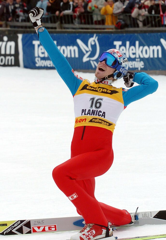 Record: Björn Einar Romoren jumped 239 meters at Planica in 2005 and set a world record.  Photo: NTB