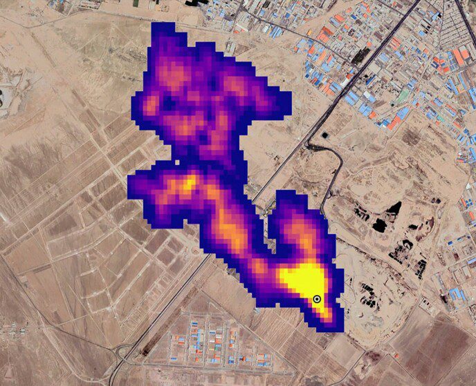 Iran: Large accumulations of methane have been discovered in Iran.  Photo: NASa/NPL-Caltech/AFP