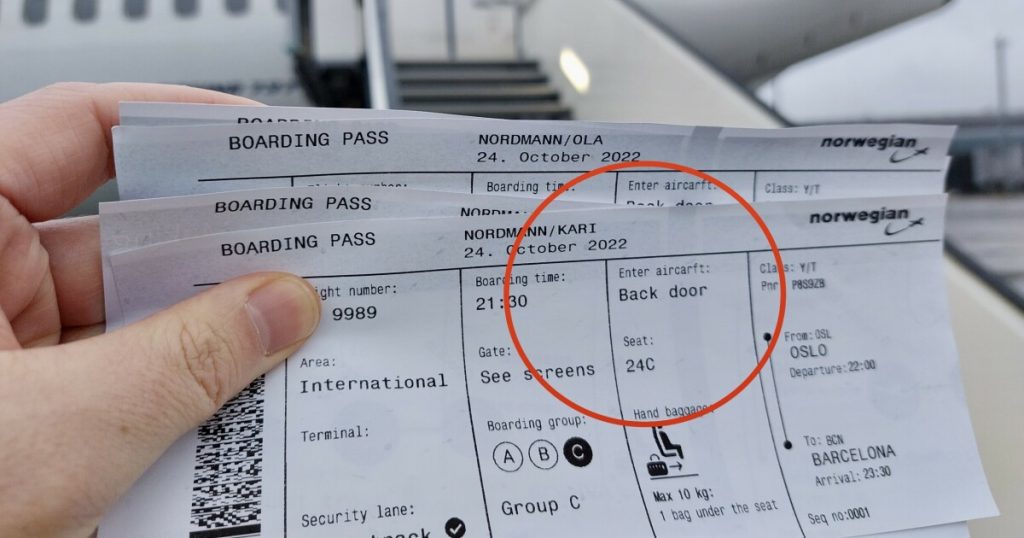 Boarding pass - this is new