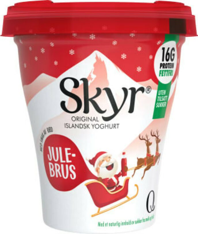 ho ho ho!  Icelandic yogurt (or fresh cream) has gained the taste of Christmas soda this fall.