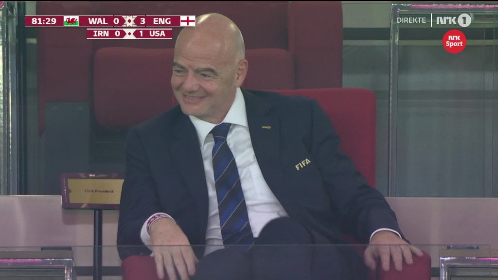 Loudly booed FIFA President Gianni Infantino during England vs Wales - NRK Sport - Sports news, results & broadcast schedule