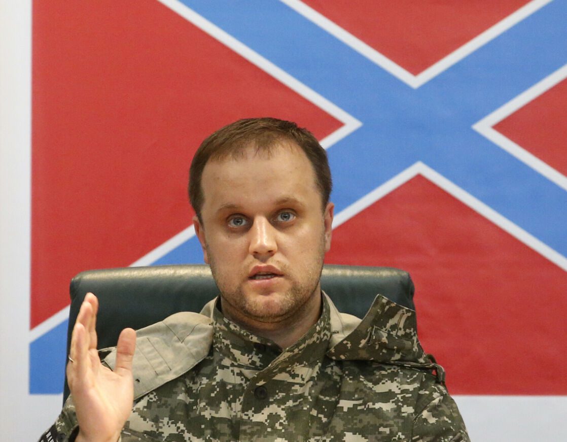 Self-leader: Pavel Gubarev, Gubareva's husband, speaks here during a press conference on July 9, 2014 in Donetsk.  Photo: REUTERS/Maxim Zmiev