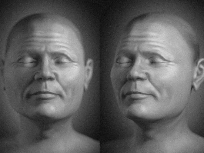 Reconstruction based on computer-based assessments of what a peasant warrior looked like.  Photo: Cicero Moraes et al.